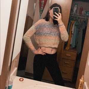 Colorful cropped sweater